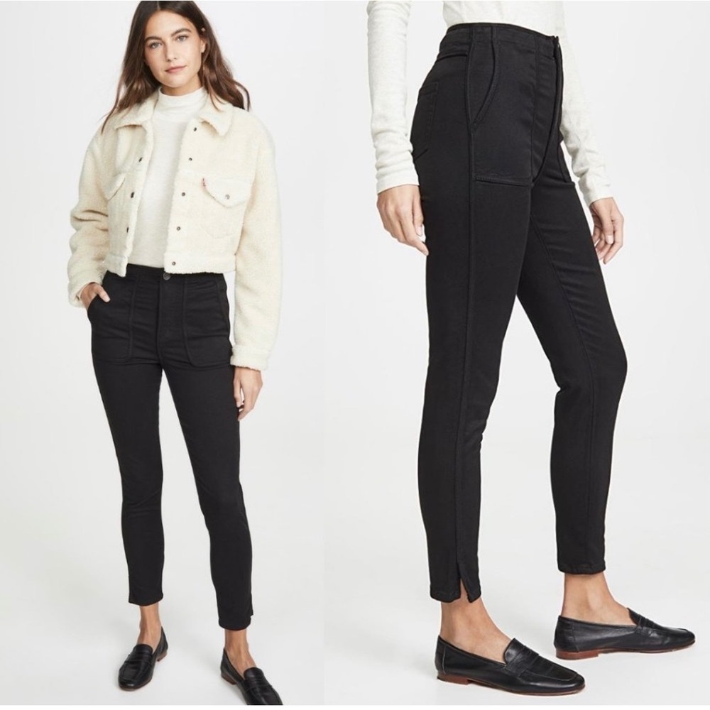 Joie Andira Utility Pants Women's Size 30 Black High Rise Slim Fit Trousers NWT